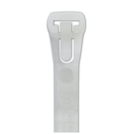 Bsc Preferred Cable Tie, 10 in L, Natural, Nylon, 50 lb Strength, 1000 PK BUY00016745